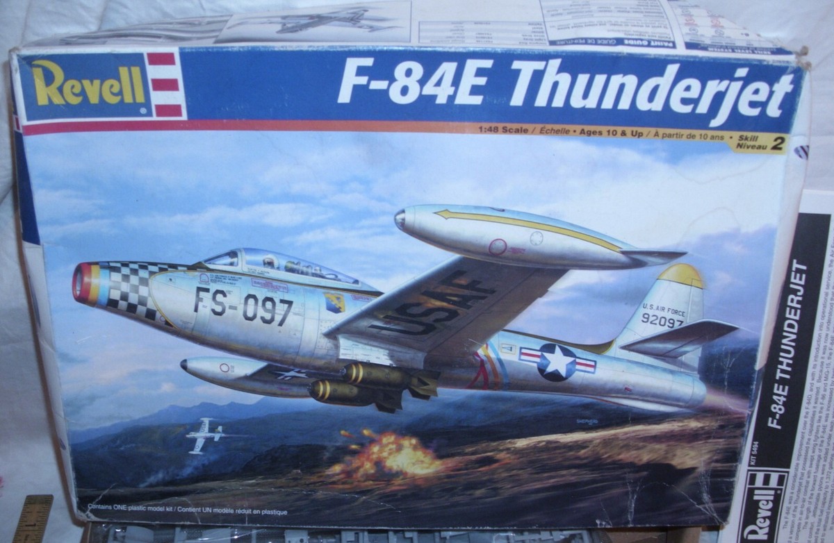【中古】Revell F-84E Thunderjet 1:48 Scale Military Model Kit REVELL F-84E THUNDERJET AIRCRAFT MODEL KIT 1:48 5494 | eBay