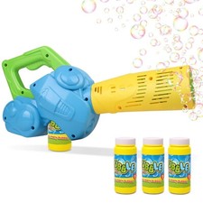Duckura Bubble Leaf Blower for Toddlers, Kids Bubble Blower Machine with 3 Bu...