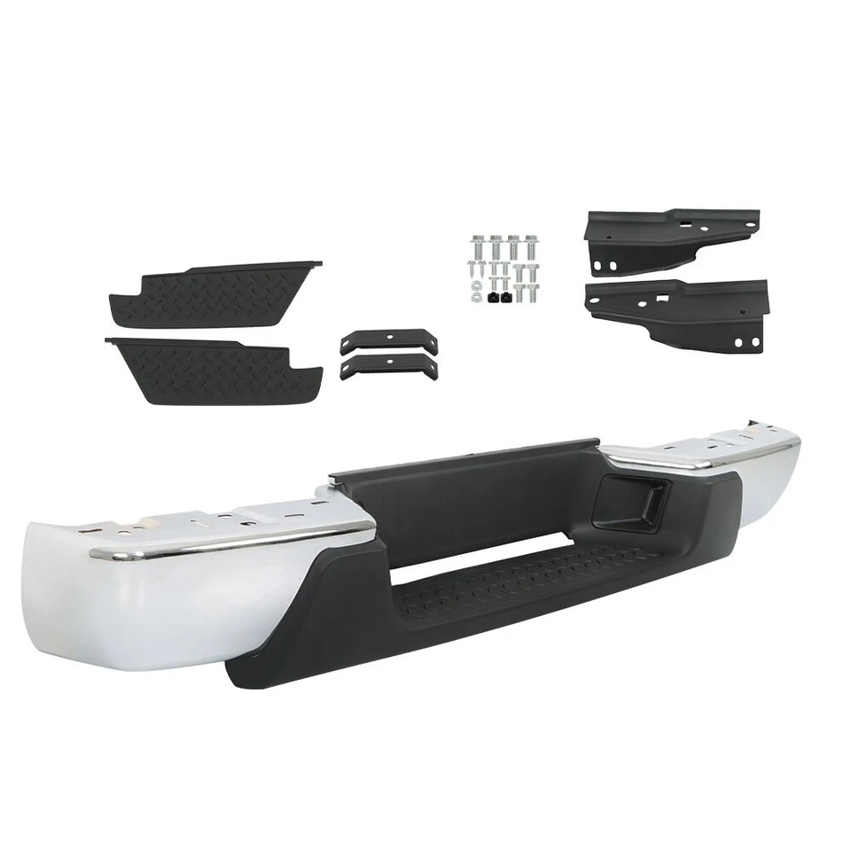 Rear Bumper Chrome Steel For Chevy Colorado GMC Canyon Pickup 2004-2006 2007 - Image 3 of 4