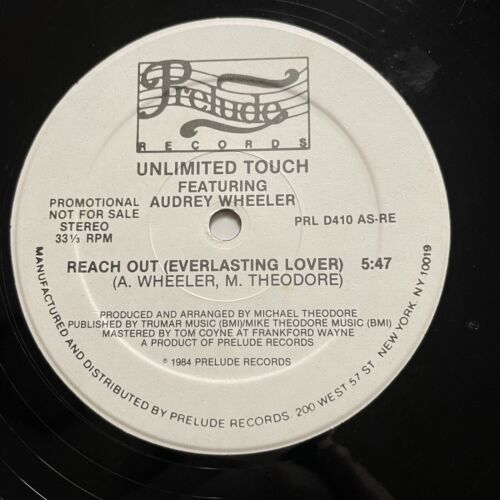 Unlimited Touch Reach Out Vinyl Record 12” 45 RPM PRL D410 BS-1 Prelude 1984 Pmo - Picture 2 of 24
