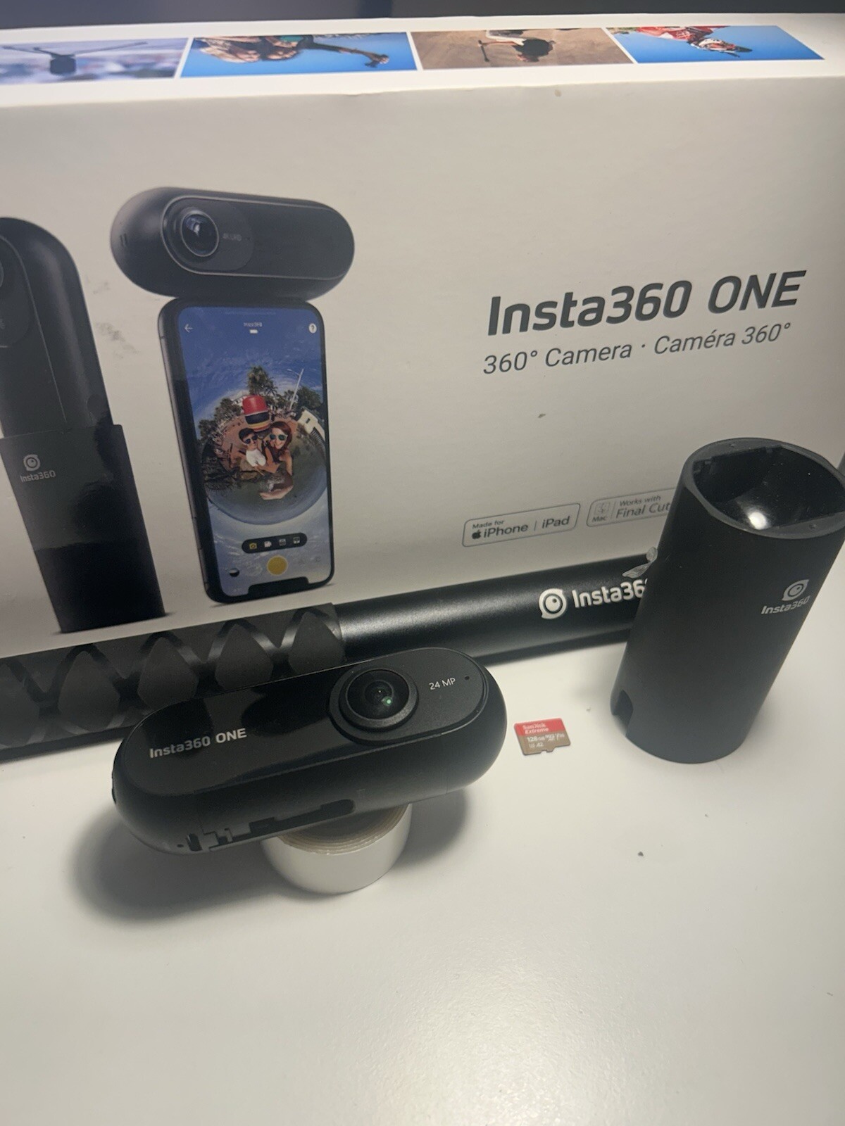 Insta360 ONE 360 Camera Bundle with 128GB Card and Bike Mounts