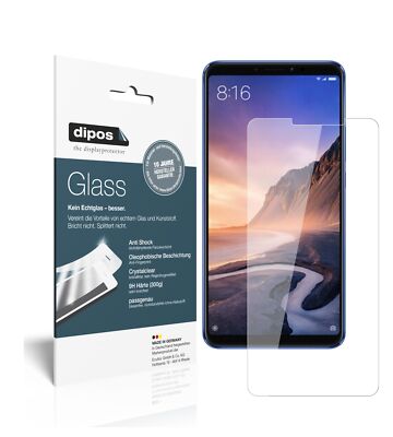 2x Schutzfolie für Xiaomi Mi Max 3 - Anti-Shock 9H Folie Glass Kunststoffglas