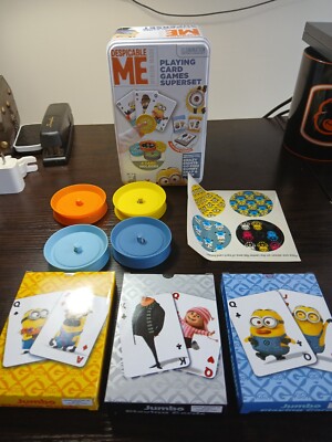 Despicable Me Super 3 Tin Jumbo Playing Card Superset Ages 3+ NEW