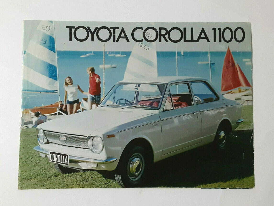 TOYOTA COROLLA 1100 Export Catalog Brochure 1966 Old Goods Super
