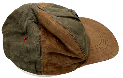 Vintage Leather Disney Mickey Snapback Hat Brown / Olive OSFA - Picture 7 of 11