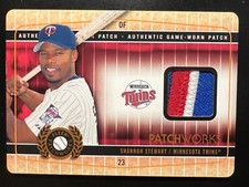 2005 Fleer Patchworks Patch Die Cut #SS Shannon Stewart #'d 34/49 Twins