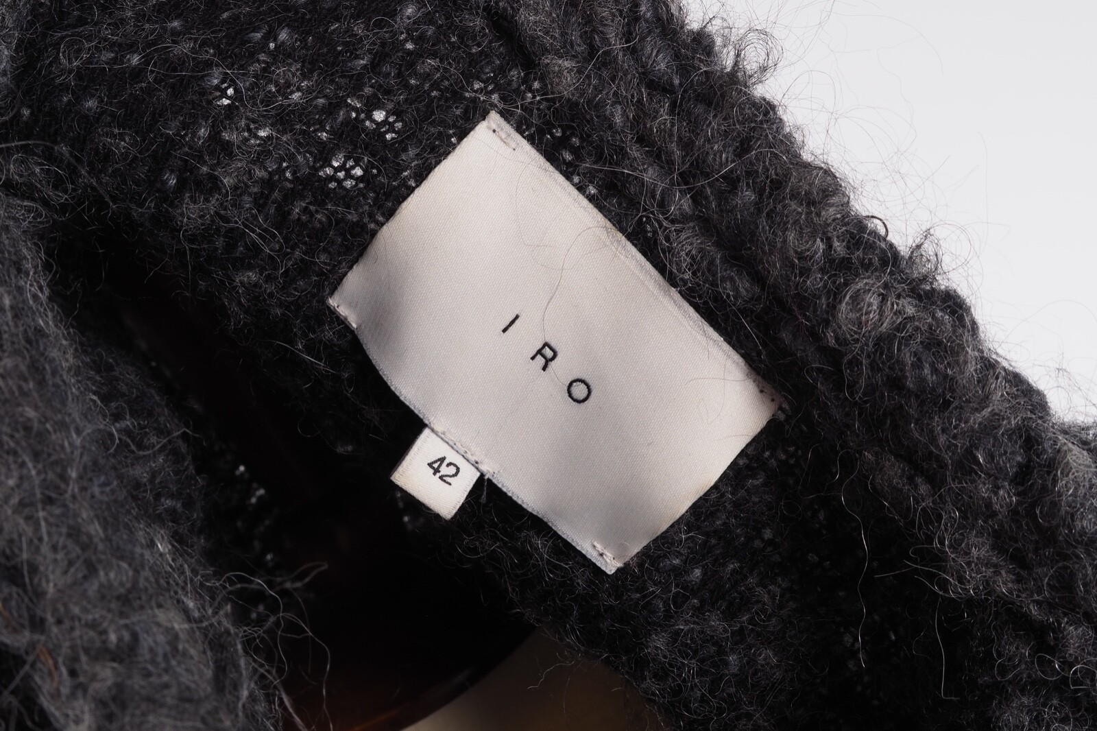 ALTRA IRO Giacca Donna Carenespe Lana Mohair Grigio Maglia 42 US10 #W5