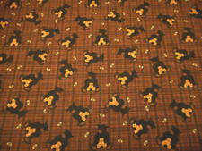 Animal Fabric By Yard Bear Paws Black Bear Honey Brown Plaid Benartex Cotton C