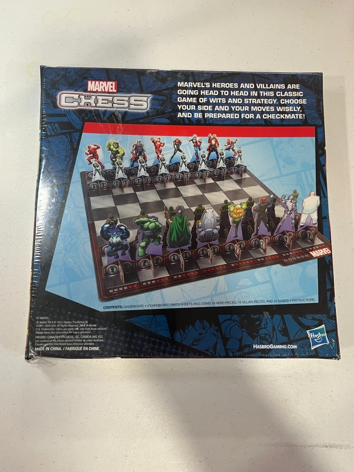 Juego de mesa de ajedrez Marvel 2015 Heroes Vs Villains Thanos Ironman Avengers Nuevo en caja Foto 2 de 4