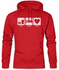 Sudadera con Capucha Eat Sleep Love Divertida Pareja Recién Casada Matrimonio Comprometido