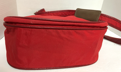 SAMSONITE SILHOUETTE Red Slim Crossbody Shoulder TRAVEL HANDBAG Classic - Picture 8 of 8