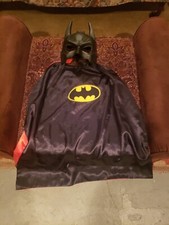 Superman Batman Reversible Child Costume Cape Kids Red Black DC Comics Superhero