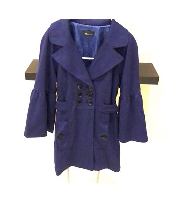Cobalt Blue Women s Double Breasted Coat