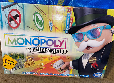 Monopoly for Millennials Millenials Board Game VHTF Hot Toy Hasbro NEW