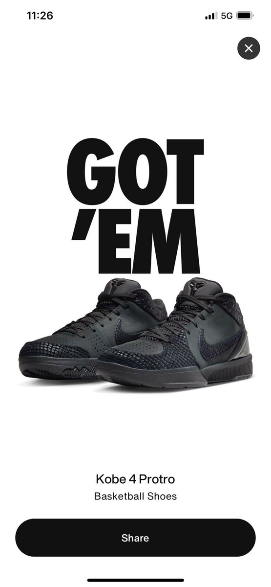 Buy Size 8 - Nike Zoom Kobe 4 Protro Gift of Mamba online | eBay