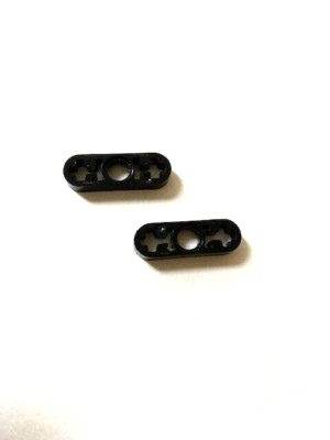LEGO Technic Parts:  1 Hole Lift Arm, Thin, 1x3, Prt# 6632, Black - 2 Pcs