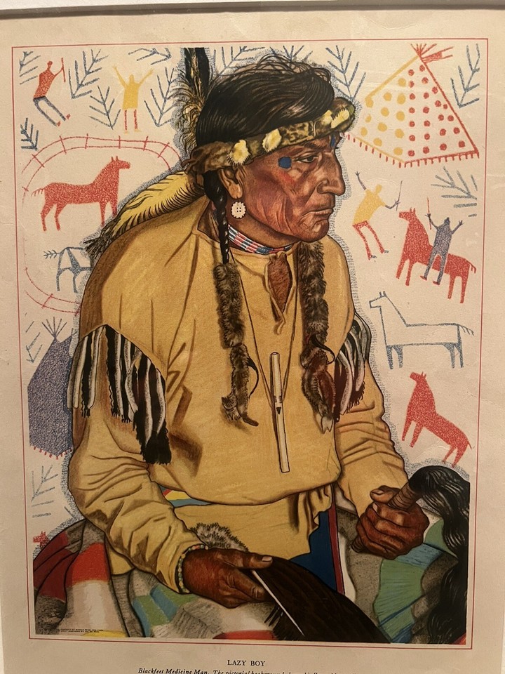 Lazy Boy Blackfeet Medicine Man : Winold Reiss : Archival Art Print | eBay