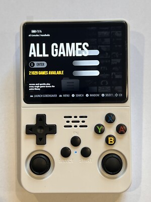 R36S Handheld Video Game Console Emulator - 128GB - 21,000+ RETRO GAMES - White