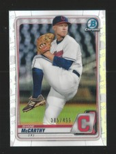 2020 Bowman Chrome Shane McCarthy Indians #179 RC Rookie Refractor Sp 385/499
