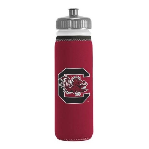 South Carolina Gamecocks Travel Squeeze Sports Gym Water Bottle 22 Neoprene Wrap