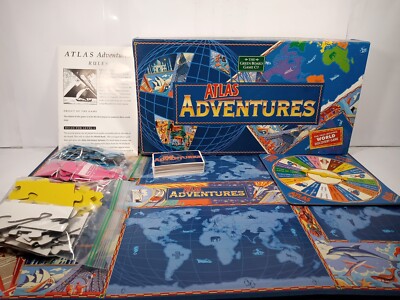 Atlas Adventures Board Game (2000, Green Board Game Co) Complete