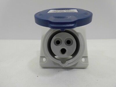 16Amp 230V 2P E IP44 Presa Femmina A Incasso Montaggio Pannello - Foto 9