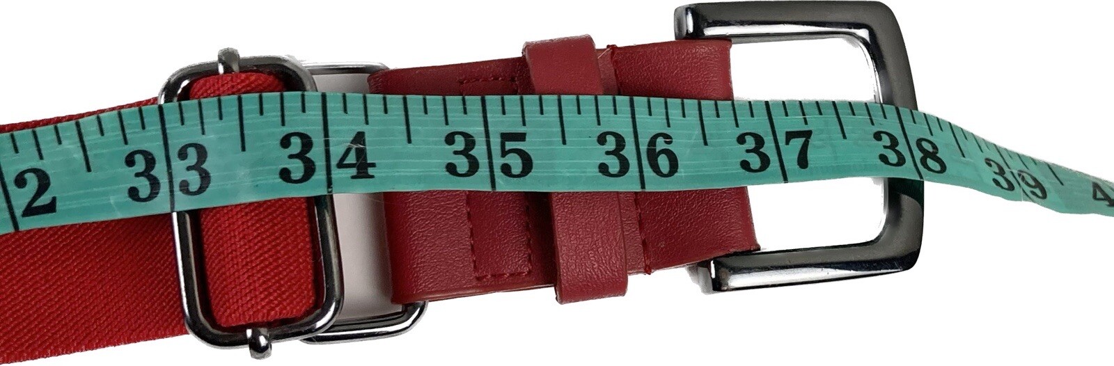 Nike Men Belt One Size Red Logo Swoosh Baseball Athletic Adjustable Elastic 36” thumbnail 9