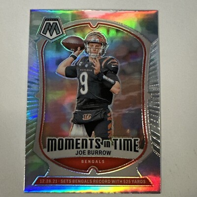 2024 Panini Mosaic Moments In Time Silver Joe Burrow #13 Cincinnati Bengals