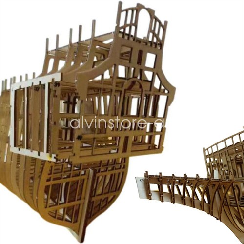 Wooden Ship Model 1:96 Scale Silent Maria Ship Model DIY Craft For Birthday Gift - Picture 11 of 15