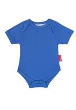 Toby Tiger Baby Body aus Bio-Baumwolle in Blau, unifarben