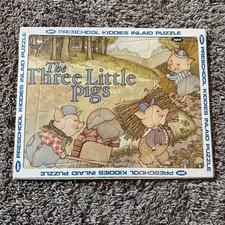 Vintage JAYMAR Three Little Pigs 12 Piece Jigsaw Puzzle Brand New Sealed