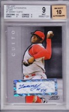 JOHNNY CUETO 2007 Just Limited Silver Autograph #JL-07 RC /100 BGS 9/10 Pop 1