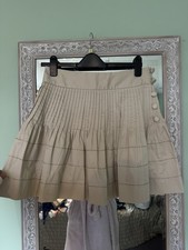 Vintage Y2K Gold By Giles Deacon Pleated Mini Skirt BNWT Size 14 Designer