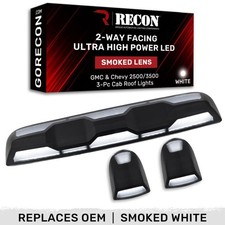 Recon 264158bkhpwh Led Cab Roof Lights Smokedwhite For 20-23 Silveradosierra Recon 264158bkhpwh Led Cab Roof Lights Smokedwhite For 20-23 Silveradosierra