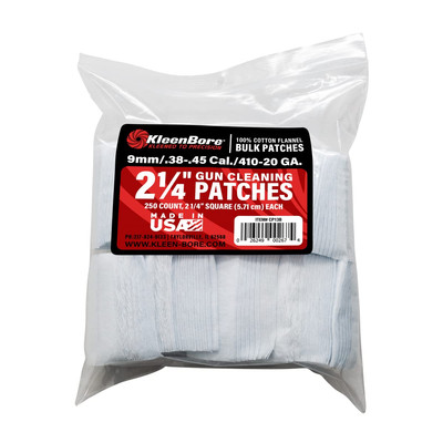 2-1/4  .38-.45 Cal. & .410-20 Gauge Cleaning Patches (250PK), White
