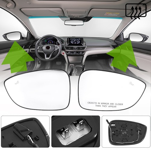 Mirror Glass Driver&Passenger Side Heated Blind Spot For 2018-2022 Honda Accord - Picture 4 of 12
