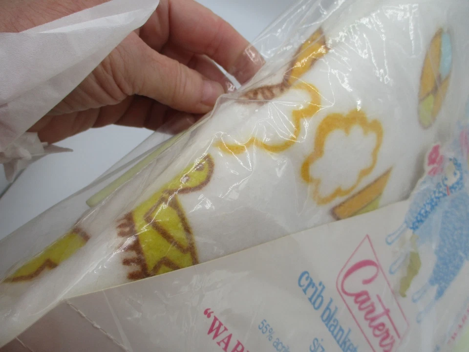 MANTA CUNA CARTERS VINTAGE CON TREN PAYASO JIRAFA ¡Y MÁS! ~ ¡NUEVO PRECINTADO!! Foto 4 de 4