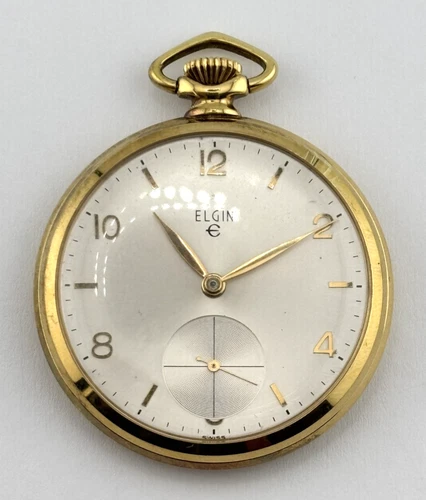 Elgin Swiss Antique 17J Mechanical Pocket Watch 326 WORKS! (Unitas 6497?)