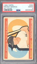 1960 Topps #563 MICKEY MANTLE - PSA 2 - SPORT MAGAZINE ALL STAR SELECTION
