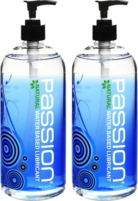 Passion Natural Water-Based Personal Lubricant Twin Pack Non-Sticky 34 Fl Oz
