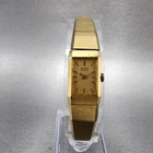 Seiko Tank Watch Women 12mm Champagne Dial Gold Tone 2e20-6259 New Battery