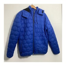 Boxfresh Booker Royal Blue Puffer Jacket Hooded Quilted 100% Nylon Size M LTD