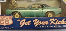 Route 66 1970 Plymouth Aar Cuda 118 Scale Blue Special Edition Collector Coin
