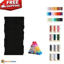 100 Natural Cotton Macrame Cord 3mm x 109 Yards - Ideal for DIY Crafts  Decor