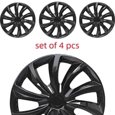 For Hubcap Wheel Replacement R16 Rim Hub Caps Universal Wheel Rim Black