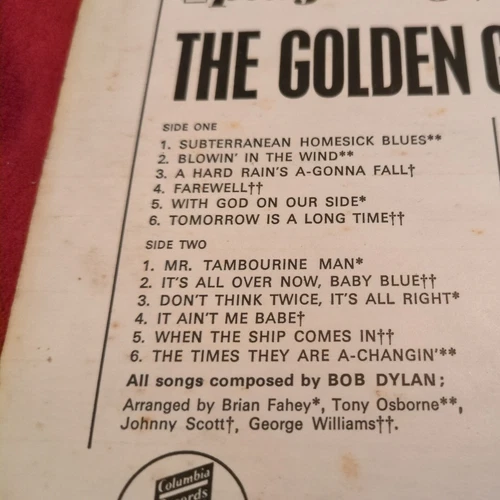 THE GOLDEN GATE STRINGS - THE BOB DYLAN SONG BOOK SX1746 (1965) - Imagen 4 de 8