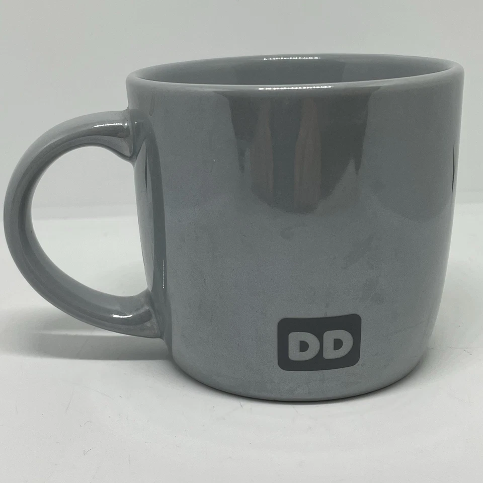 2014 Light Gray Dunkin' Donuts Pearlescent Luster Snowflake Holiday Coffee Mug - Image 4 of 4