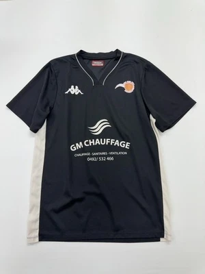 T-shirt Kappa unisexe col rond moyen couleur bloc en noir - Photo 1/4