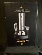 Tomeem Electric Wine Opener Set with Rechargeable Wine Opener NIB! With Bonus!!