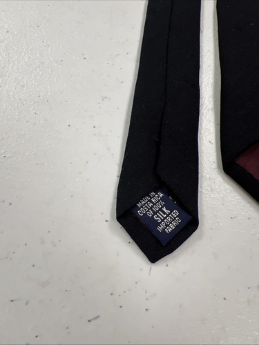 NEW WITH TAGS Nautica Men's Black Solid Silk Neck Tie $79 - Picture 5 of 7